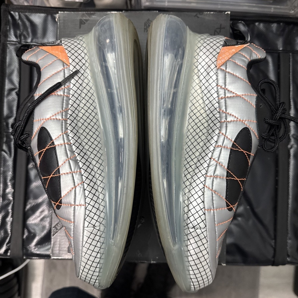 Nike Air Max MX 720 818 GS Silver & Black Running Shoes Sz 6y or 8W CQ4010 001 - Picture 2 of 9